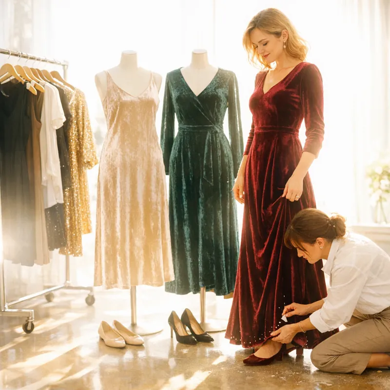 Бархатные платья макси: роскошь и элегантность в одном образе