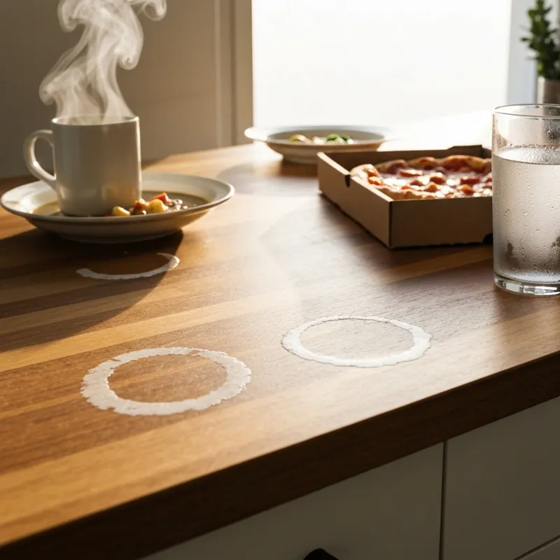 Белый след на дереве