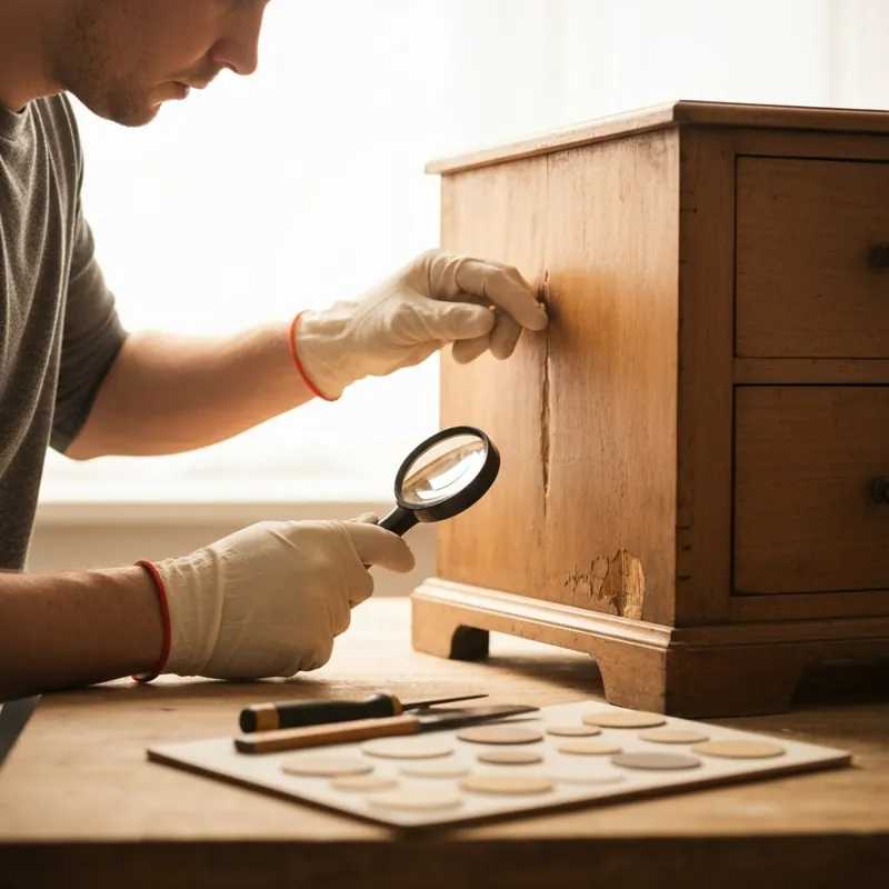 Белый след на дереве