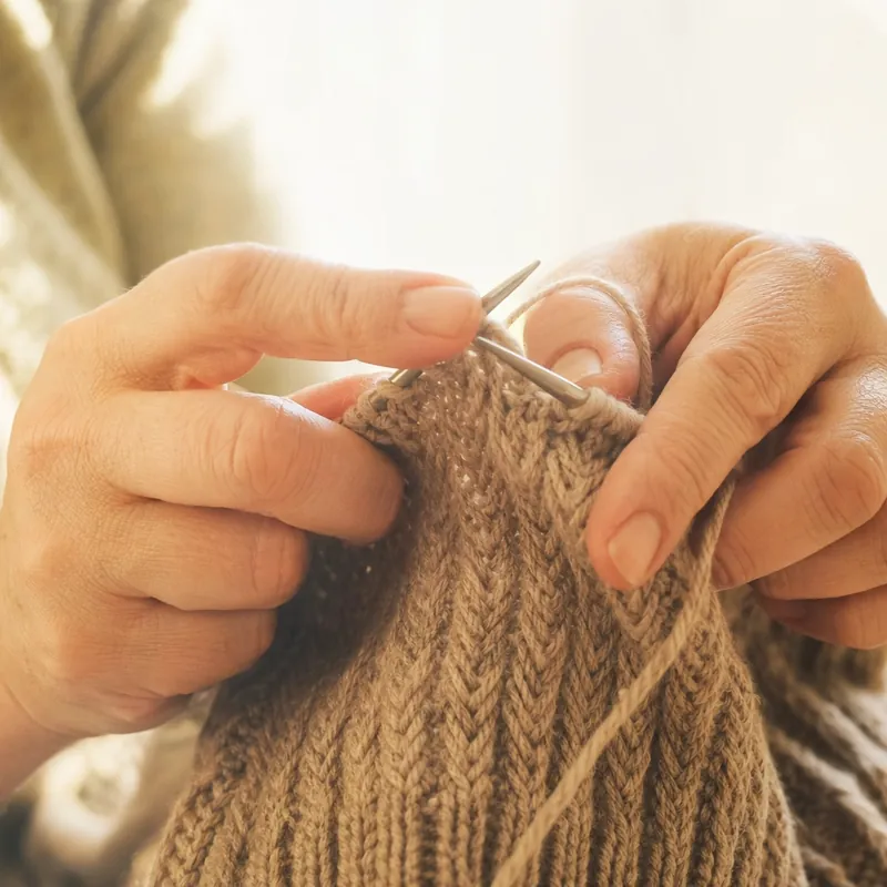 Вязание узора Ёлочка и создания эластичной кромки