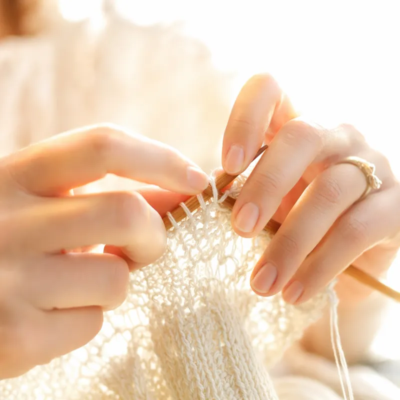 Вязание узора Ёлочка и создания эластичной кромки