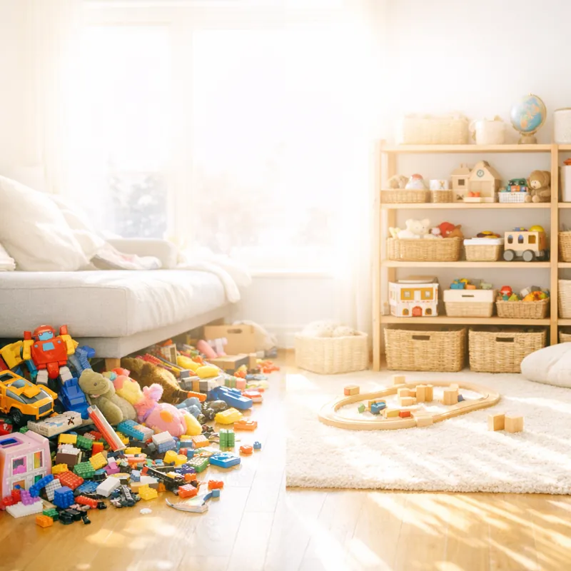 Как превратить детскую комнату из хаоса в островок порядка после новогодних праздников