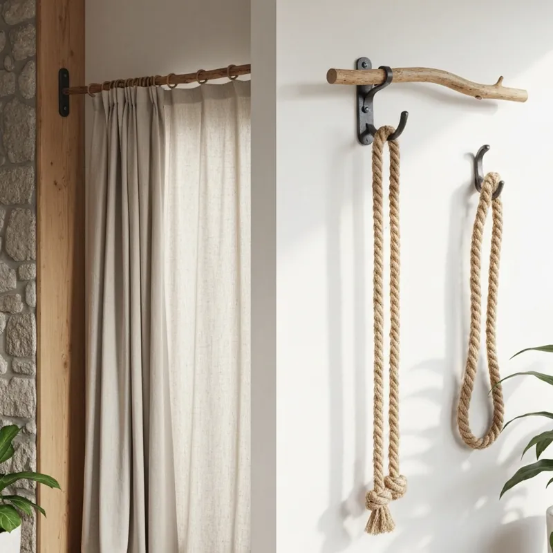 Креативное крепление штор без карниза