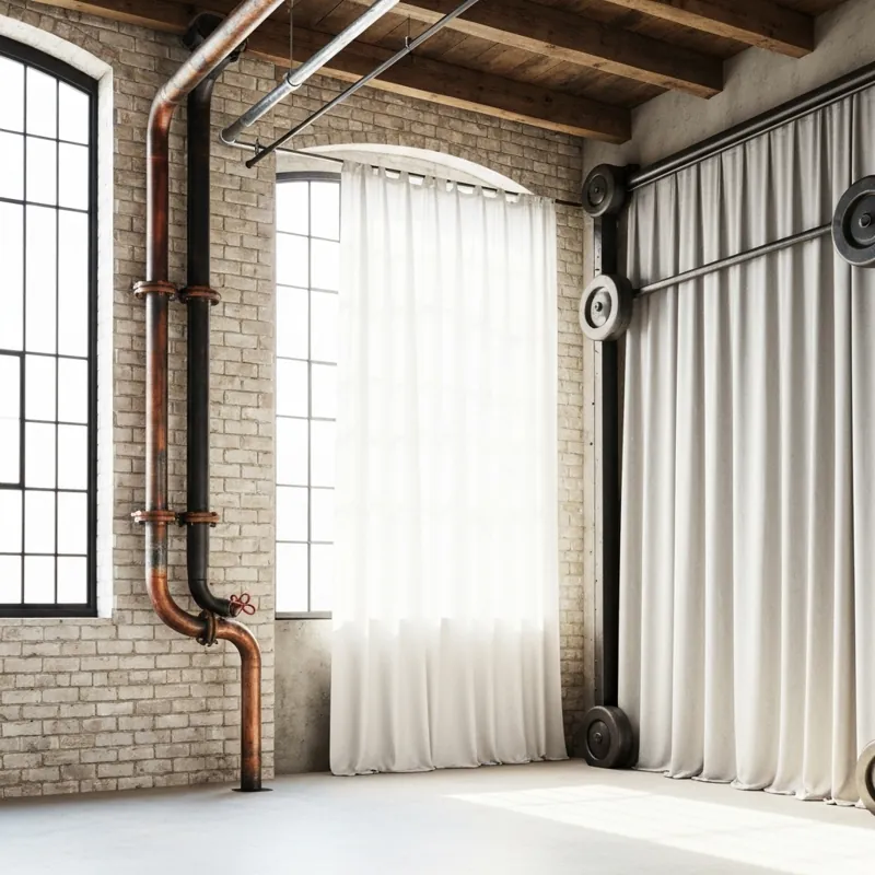 Креативное крепление штор без карниза