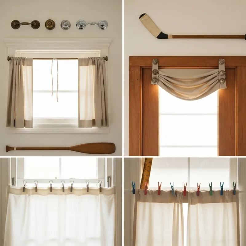 Креативное крепление штор без карниза