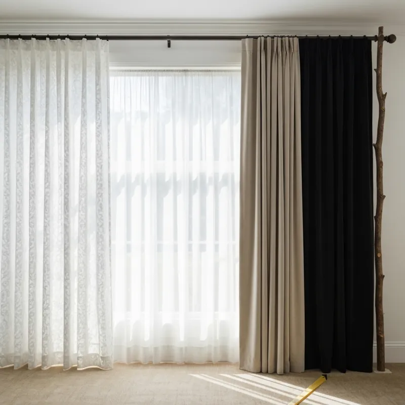 Креативное крепление штор без карниза