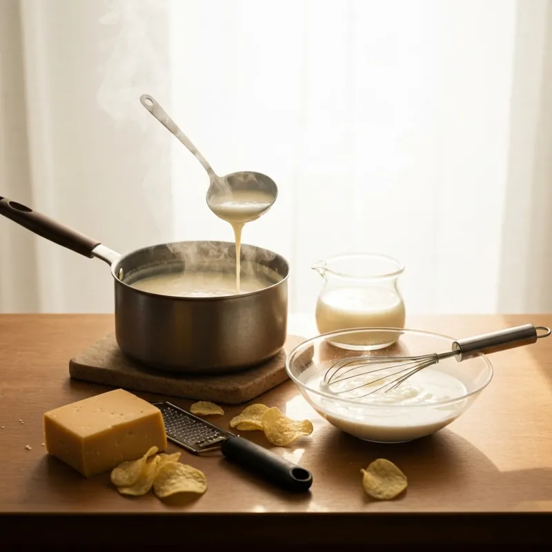 Сырный суп с молоком