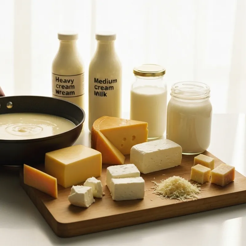 Сырный суп с молоком