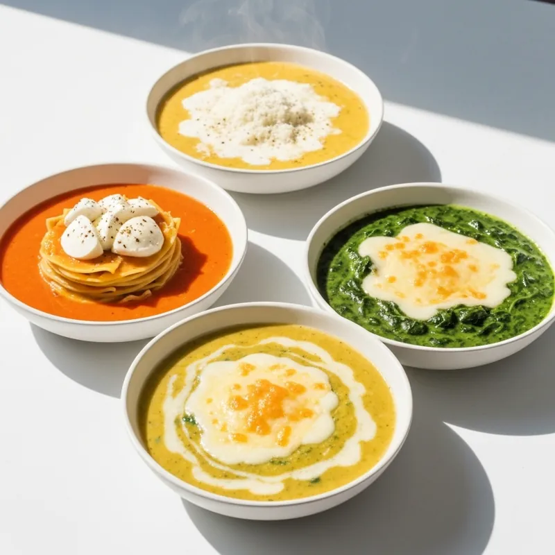 Сырный суп с молоком