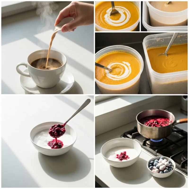 Сырный суп с молоком