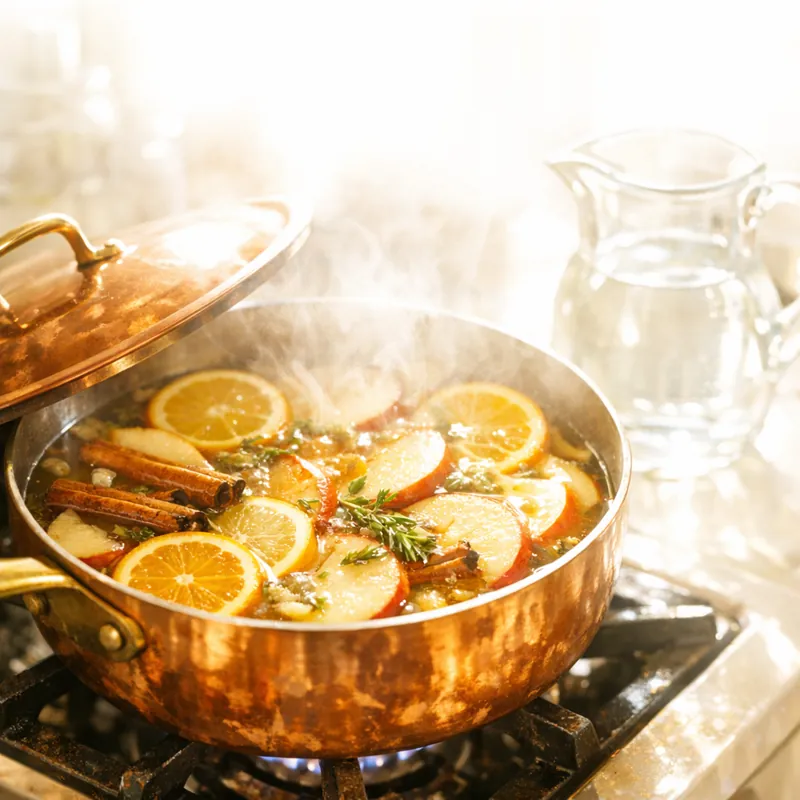 Натуральная ароматерапия на кухне для создания уюта с помощью кипящих отваров