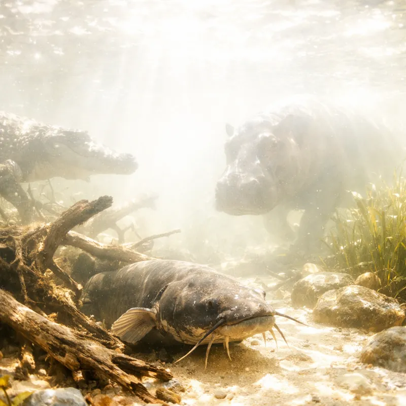 Бегемоты: невидимая жизнь речных гигантов Африки