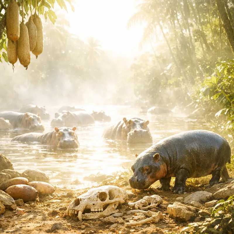 Бегемоты: невидимая жизнь речных гигантов Африки