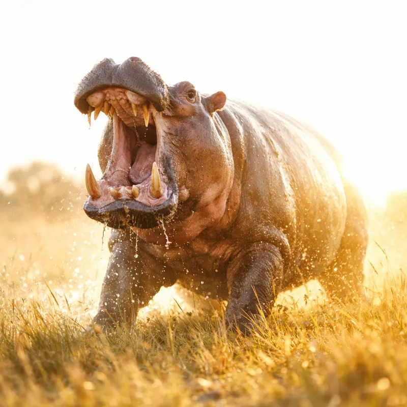 Бегемоты: невидимая жизнь речных гигантов Африки