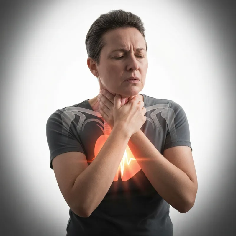 Как стресс и тревога сжимают горло