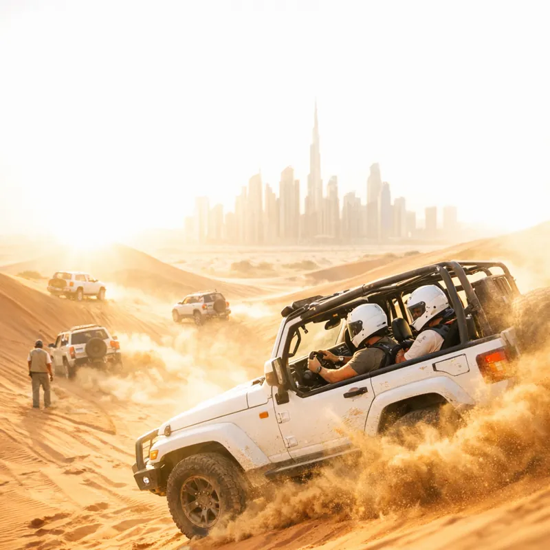 Пустынное сафари в Дубае: адреналин, красные дюны и суровые правила безопасности