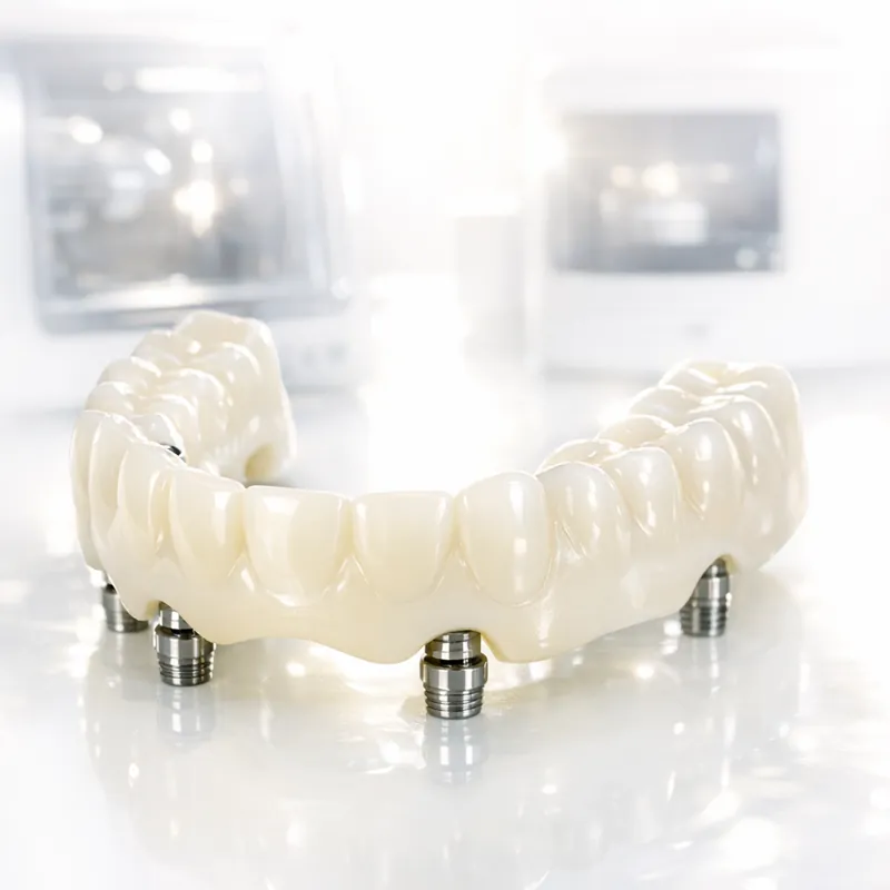 Съемные протезы на имплантах как полная реабилитация улыбки и жевательной функции