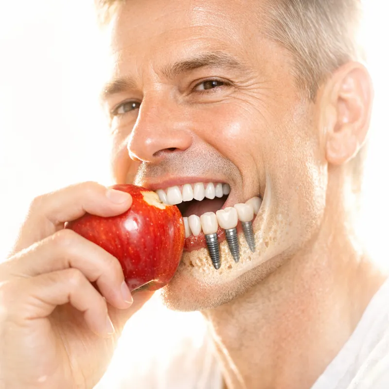 Съемные протезы на имплантах как полная реабилитация улыбки и жевательной функции