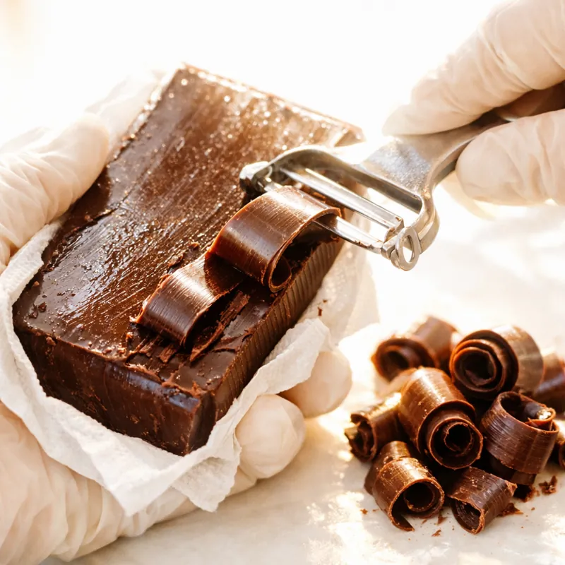 Шоколадные завитки: искусство превращения простой плитки в элегантный декор высокой кухни