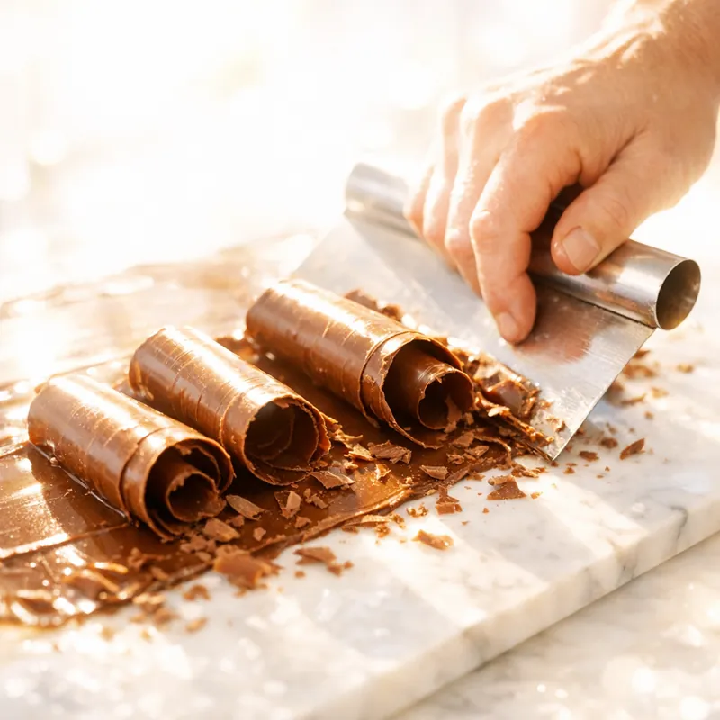 Шоколадные завитки: искусство превращения простой плитки в элегантный декор высокой кухни