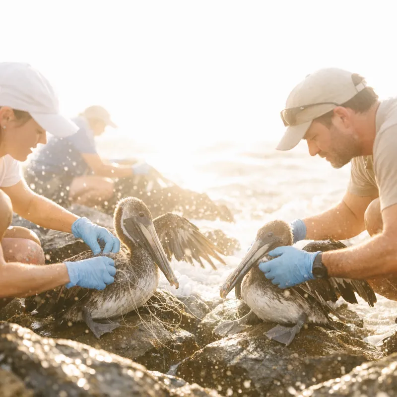 Спасение пеликанов