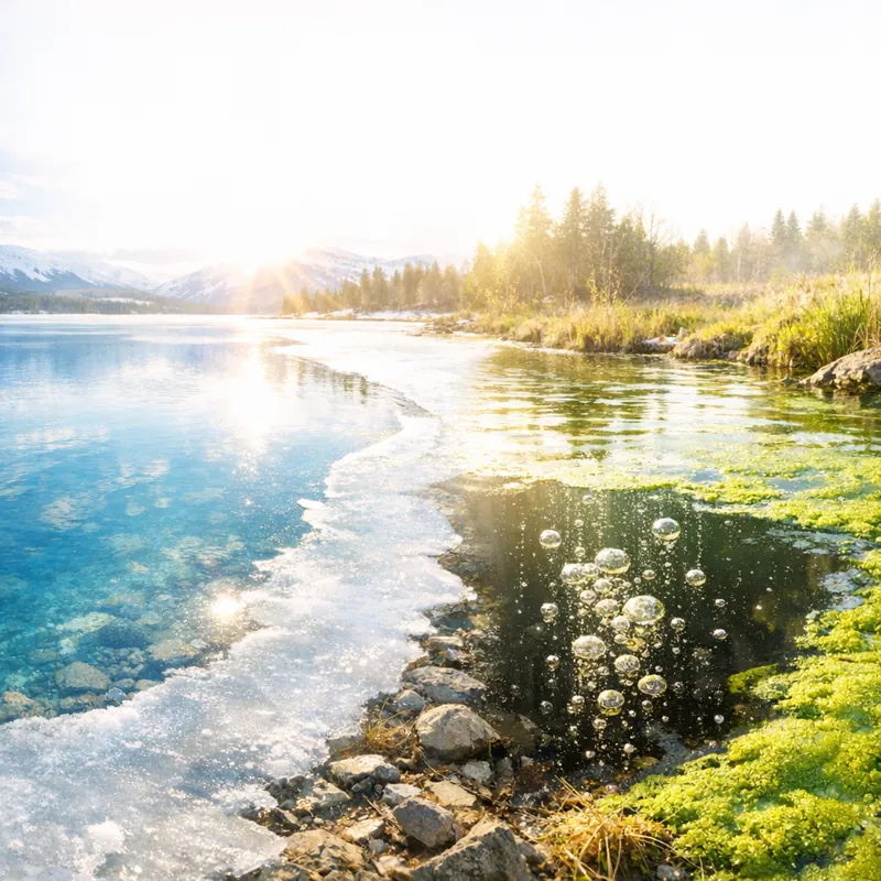 Жизнь подо льдом: что происходит в водоёмах зимой