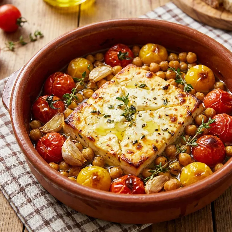 Запечённый нут с фетой для ленивых гурманов (Baked Feta Chickpeas)