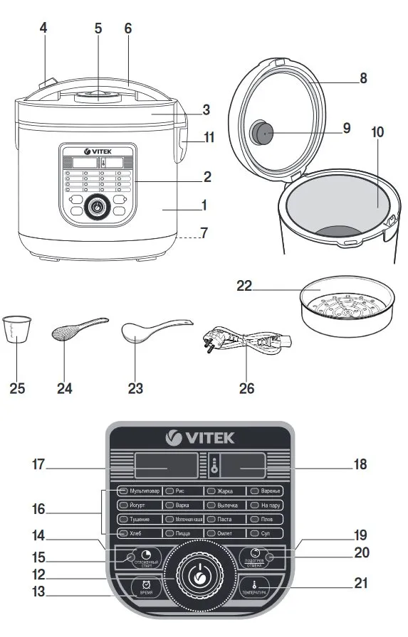 Мультиварка Vitek VT-4282