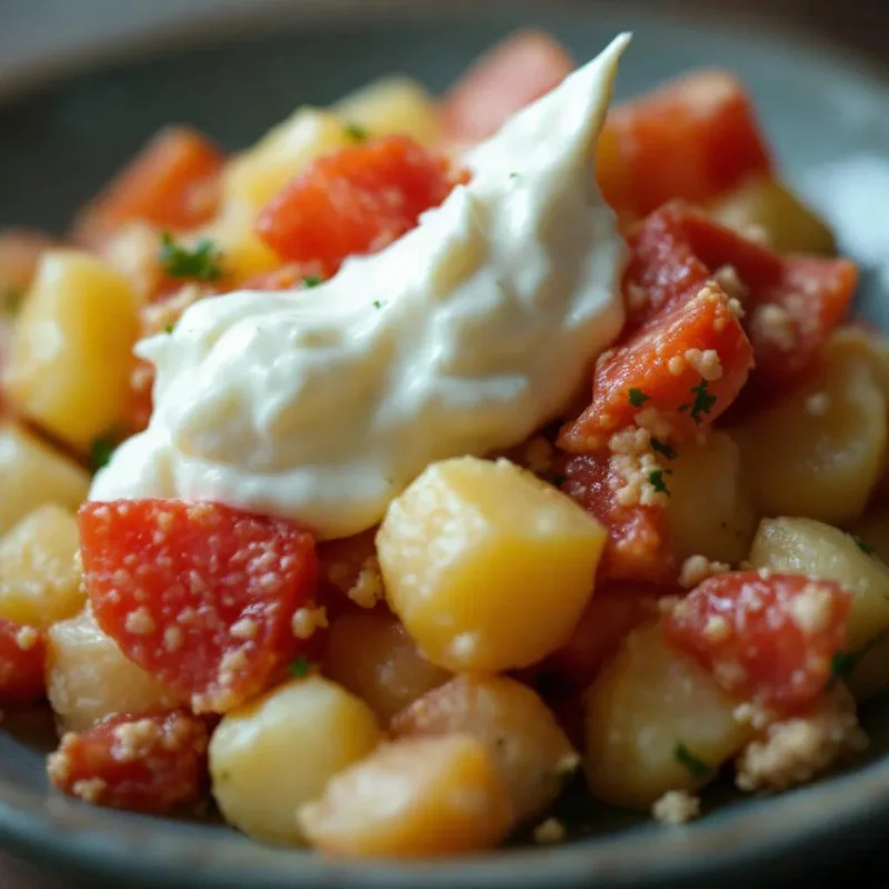 Классический чешский рождественский картофельный салат (Вramborovy; salat).