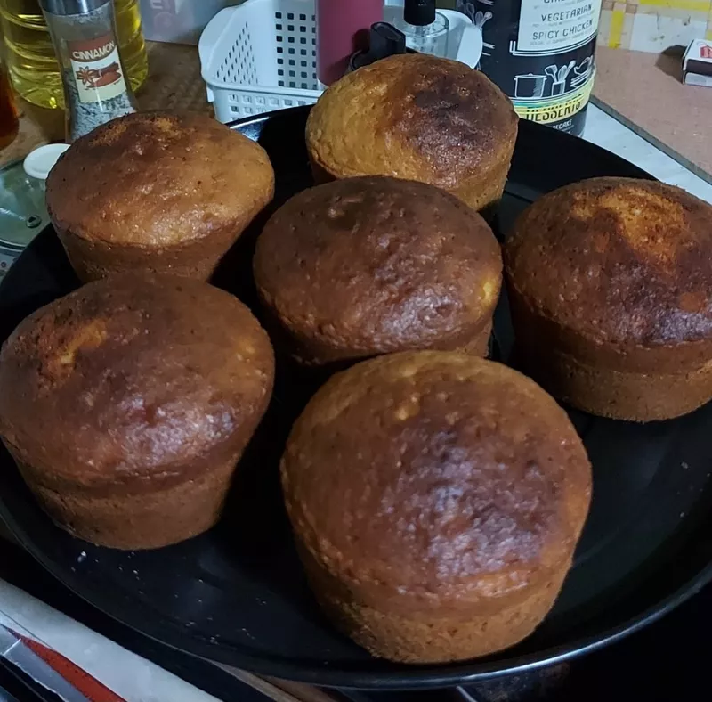 Кулич творожный на маргарине с лимонной цедрой (в маленьких формочках)