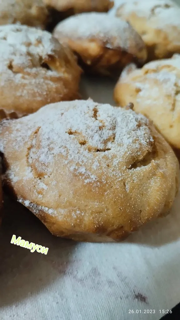Яблочные маффины с штрейзельной шапочкой