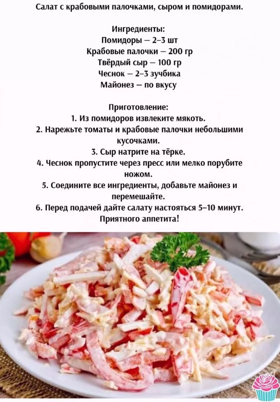 Кулинарная инфографика в рецептах