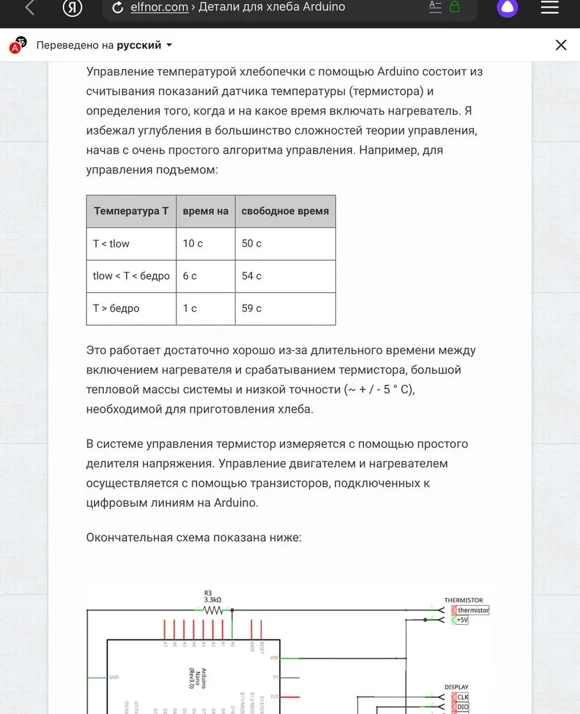 Идеальная хлебопечка своими руками на Arduino