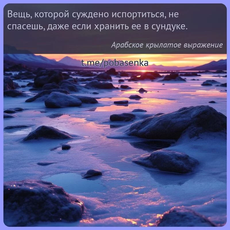 «Вещь, которой суждено испортиться, не спасешь, даже если хранить ее в...» height="550" width="550"