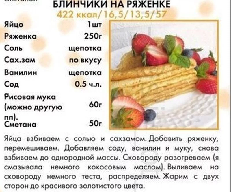 Кулинарная инфографика в рецептах