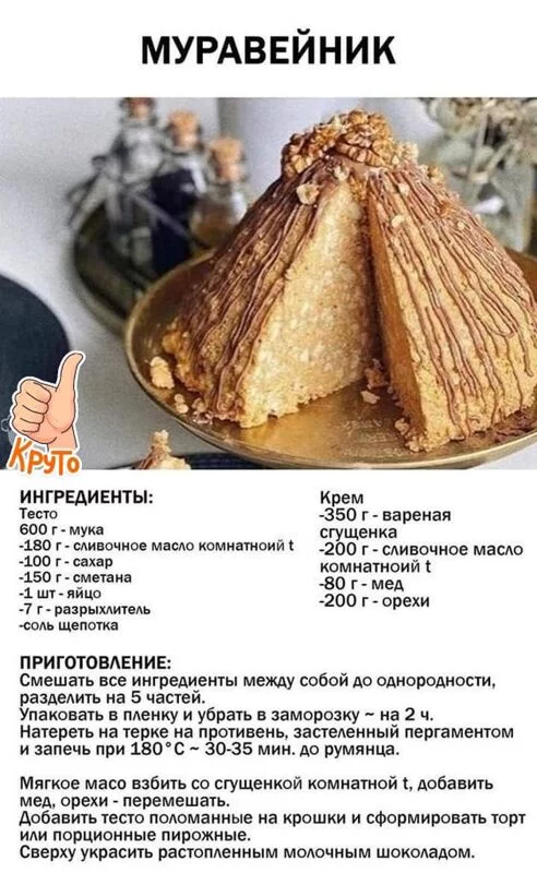 Кулинарная инфографика  в рецептах