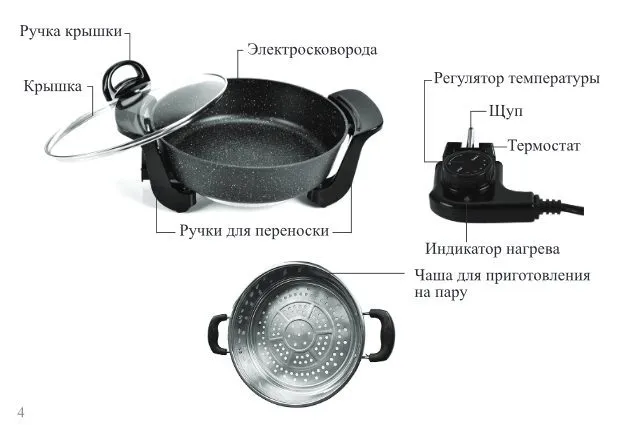 Электросковорода Kitfort КТ-4055