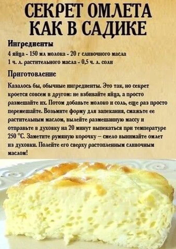 Кулинарная инфографика в рецептах