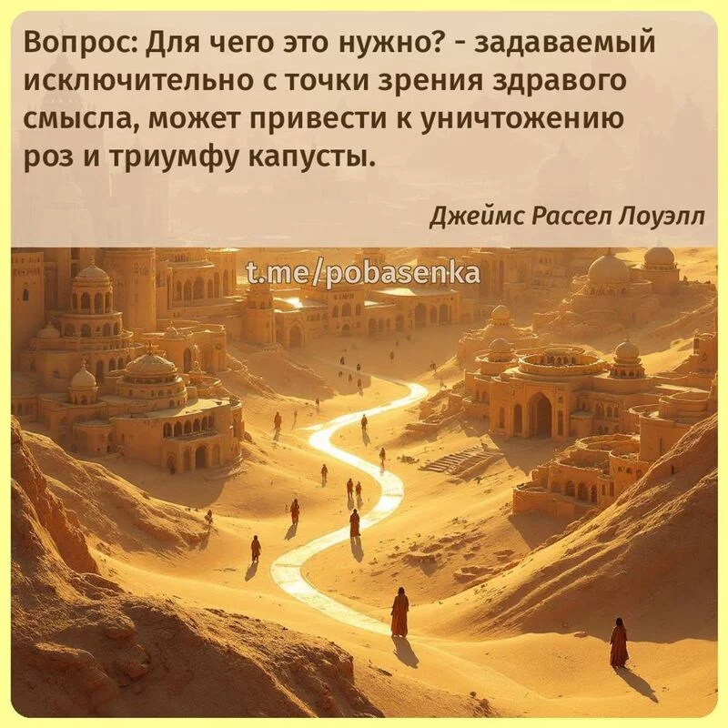 «Вопрос Для чего это нужно? задаваемый исключительно с точки зрения здравого смысла, может привести к уничтожению роз и...» height="550" width="550"