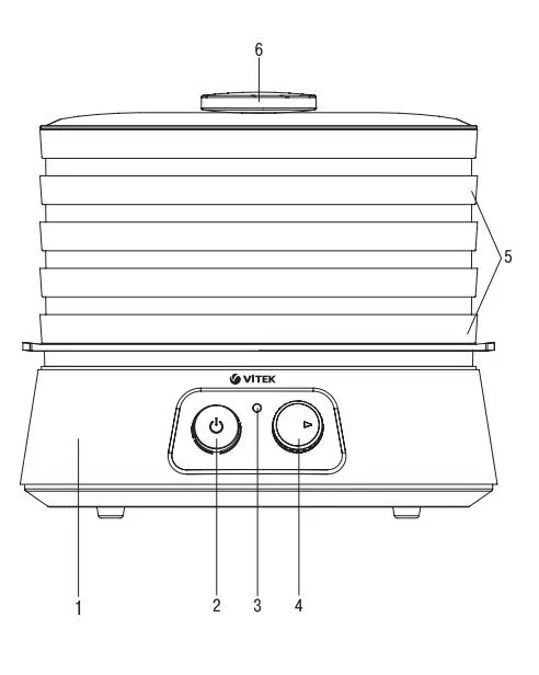 Сушилка для овощей Vitek VT-5053 W