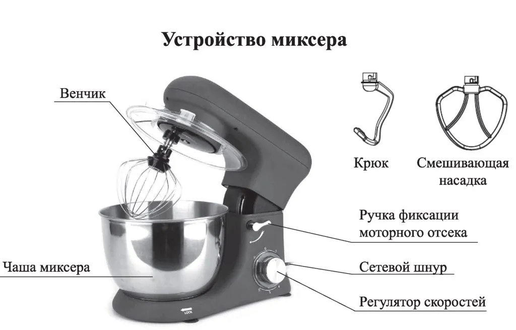 Цельнометаллический планетарный миксер Kitfort КТ-3007