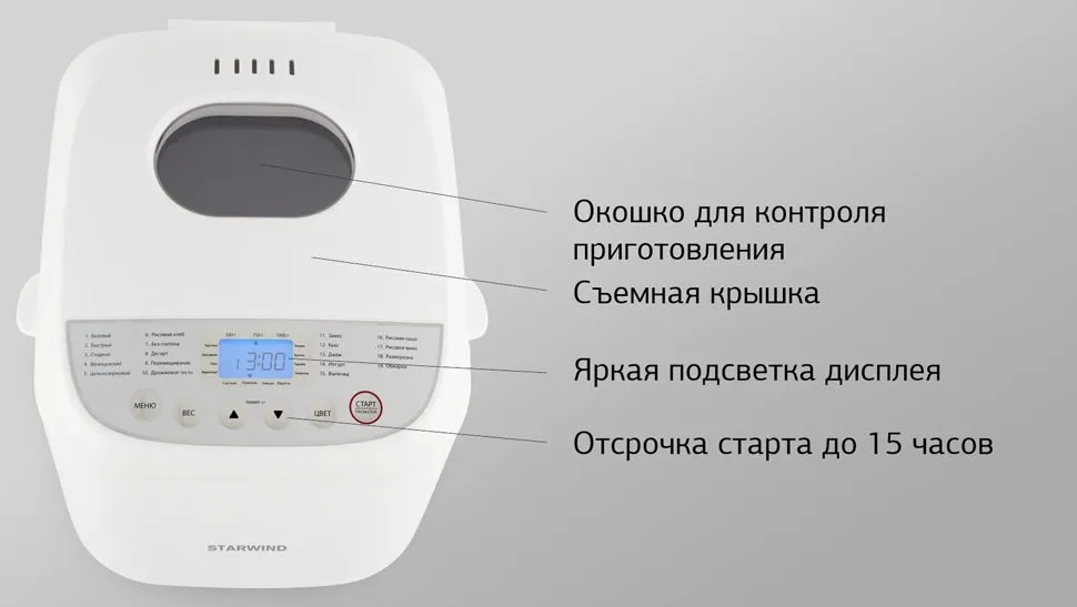 Хлебопечка Starwind SBM2085