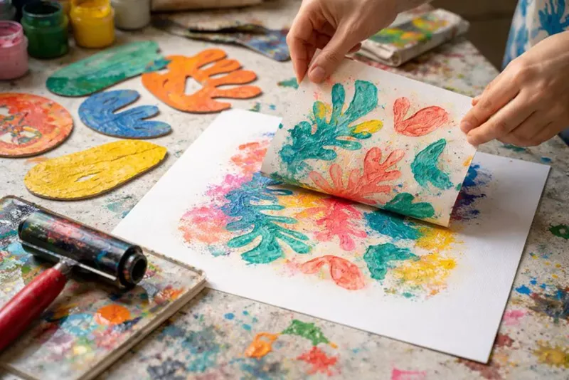 Научитесь технике монотипии не выходя из дома