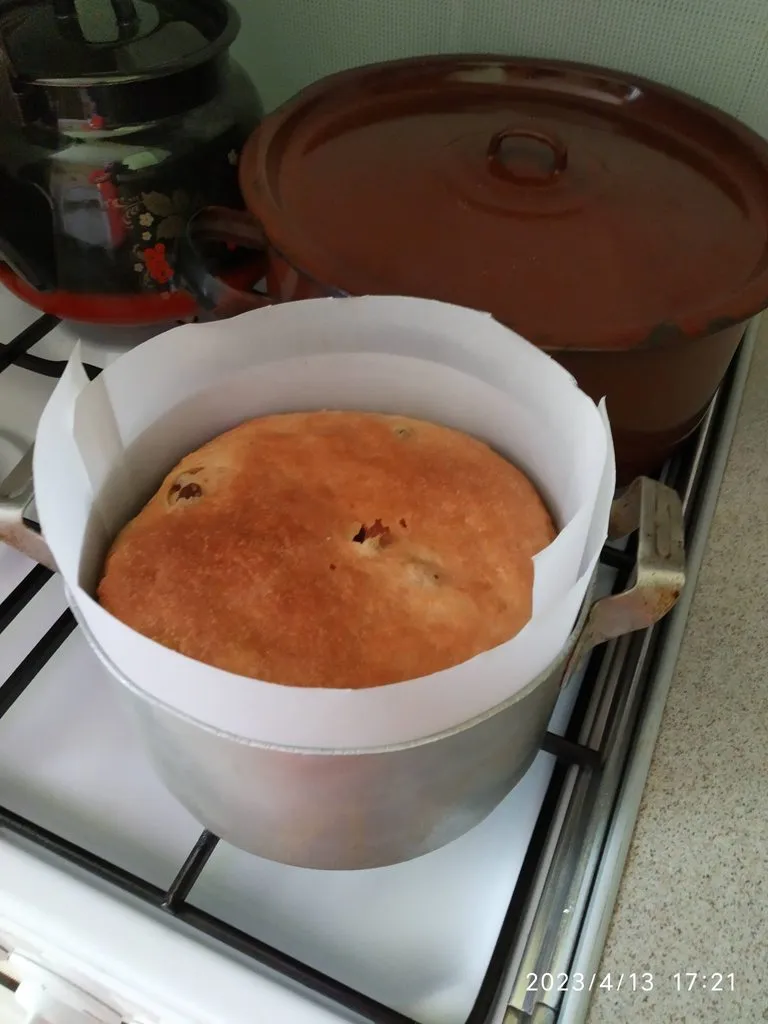 Кулич заварной в мультиварке или скороварке (замес в хлебопечке)