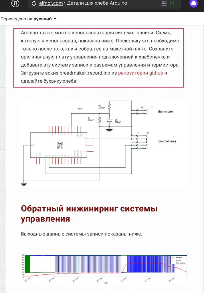 Идеальная хлебопечка своими руками на Arduino