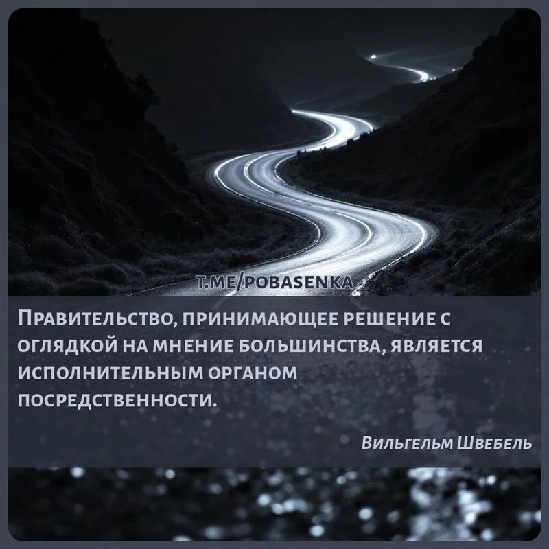 «Правительство, принимающее решение с оглядкой на мнение большинства, является исполнительным органом...» height="550" width="550"