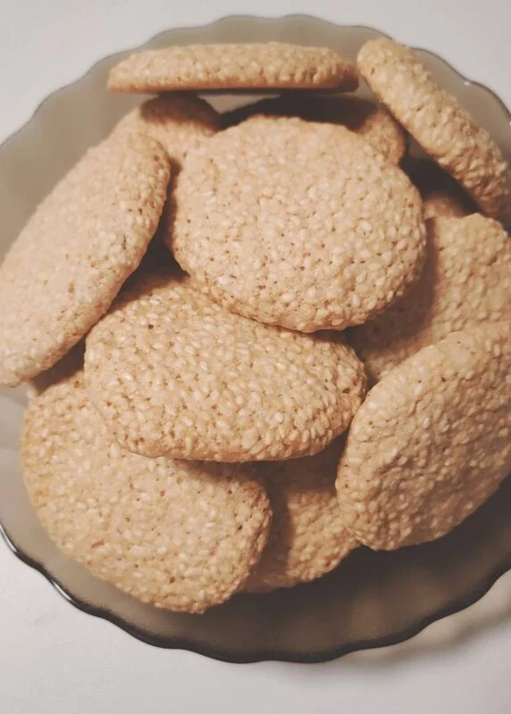 Кунжутное печенье на растительном масле