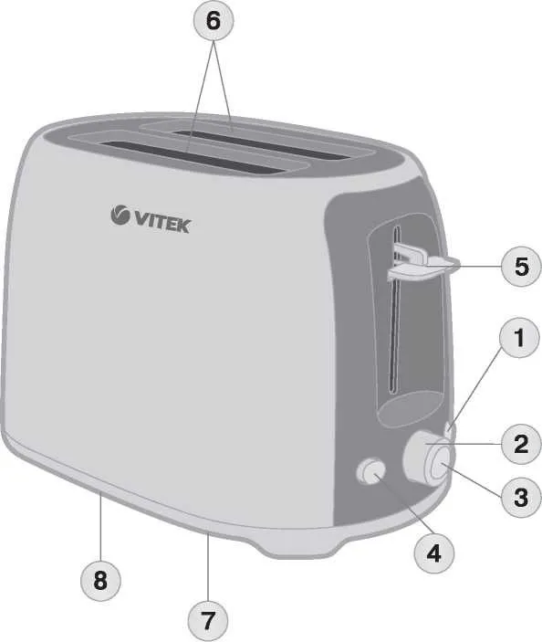 Тостер Vitek VT-1582 W