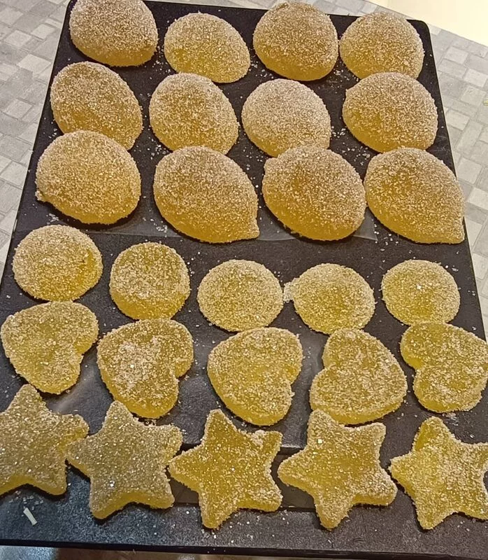 Лимонные мармеладные сердечки