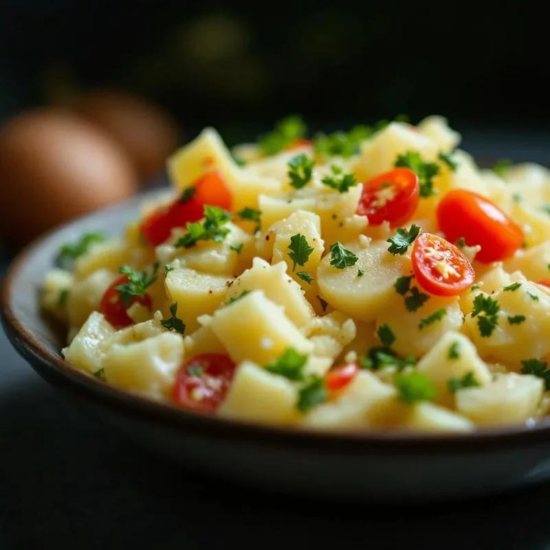 Классический чешский рождественский картофельный салат (Вramborovy; salat).
